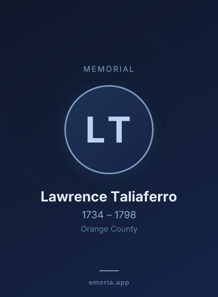 Memorial portrait of Lawrence Taliaferro
