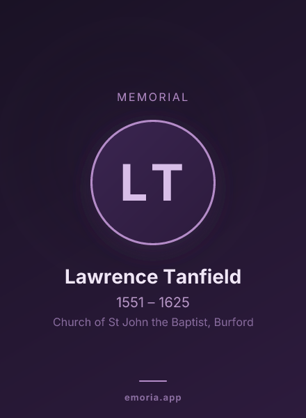 Memorial portrait of Lawrence Tanfield