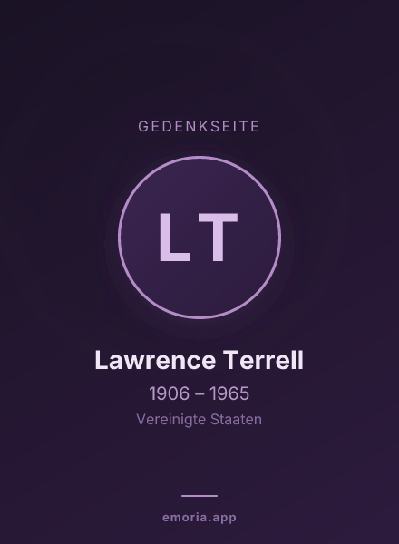 Gedenkportrait von Lawrence Terrell