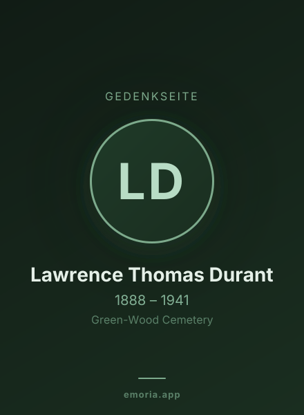 Gedenkportrait von Lawrence Thomas Durant