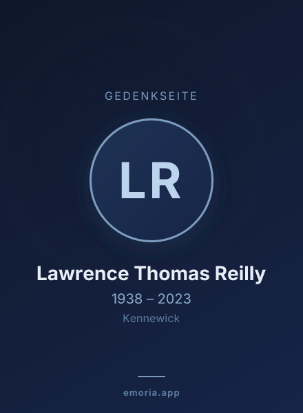 Gedenkportrait von Lawrence Thomas Reilly