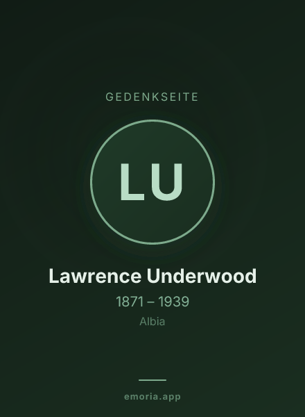 Gedenkportrait von Lawrence Underwood