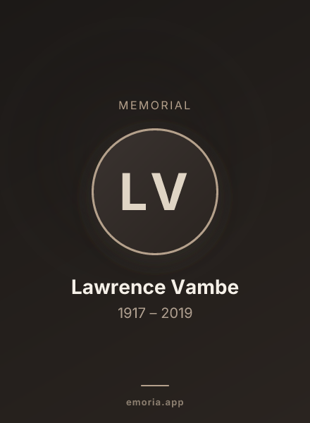 Memorial portrait of Lawrence Vambe
