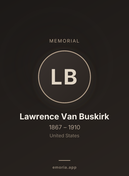 Memorial portrait of Lawrence Van Buskirk
