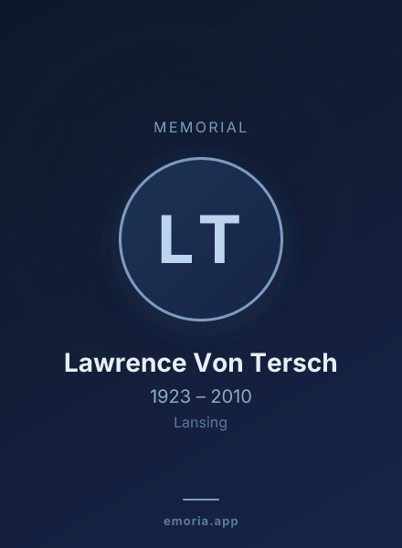 Memorial portrait of Lawrence Von Tersch
