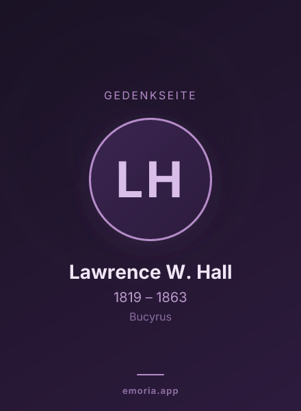 Gedenkportrait von Lawrence W. Hall
