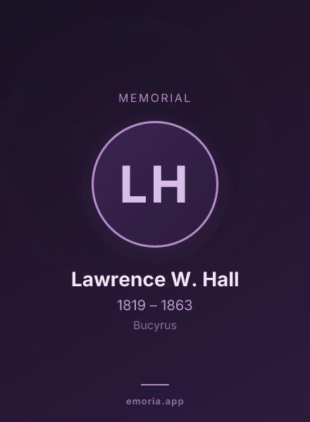 Memorial portrait of Lawrence W. Hall