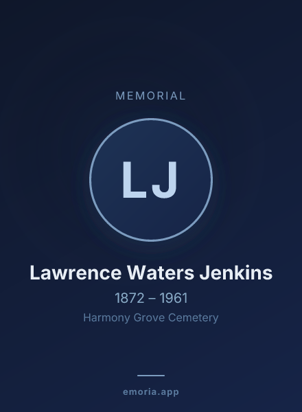 Memorial portrait of Lawrence Waters Jenkins