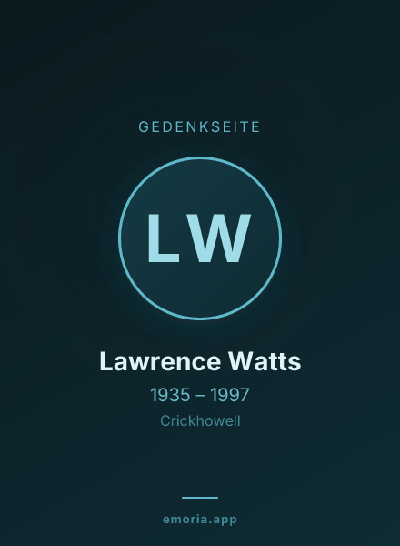 Gedenkportrait von Lawrence Watts