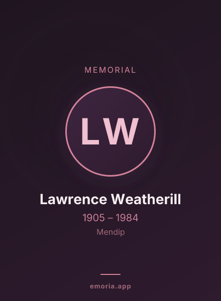Memorial portrait of Lawrence Weatherill