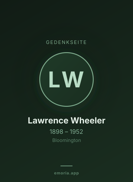 Gedenkportrait von Lawrence Wheeler