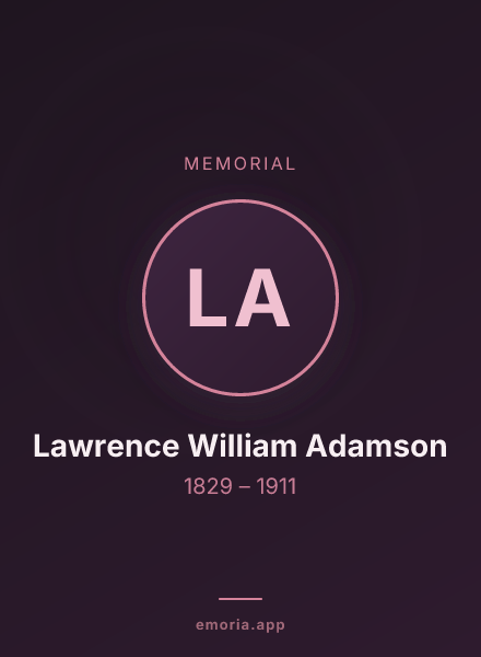 Memorial portrait of Lawrence William Adamson
