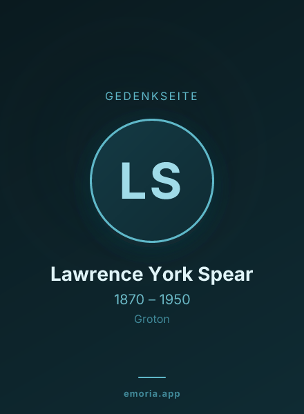 Gedenkportrait von Lawrence York Spear