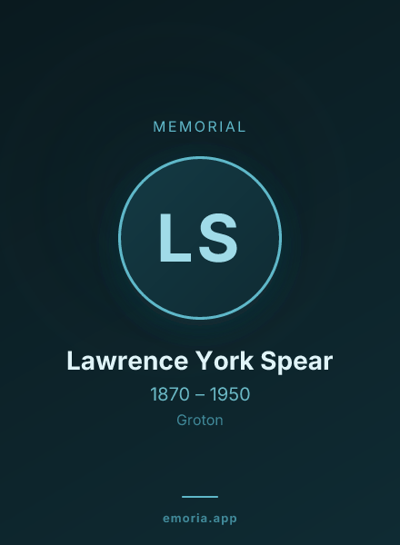 Memorial portrait of Lawrence York Spear