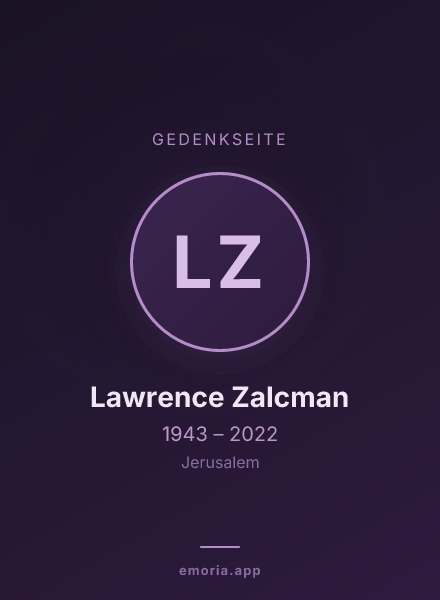 Gedenkportrait von Lawrence Zalcman