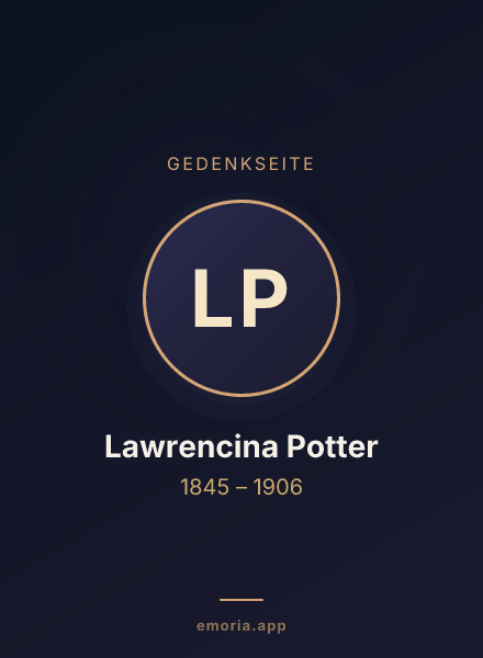 Gedenkportrait von Lawrencina Potter