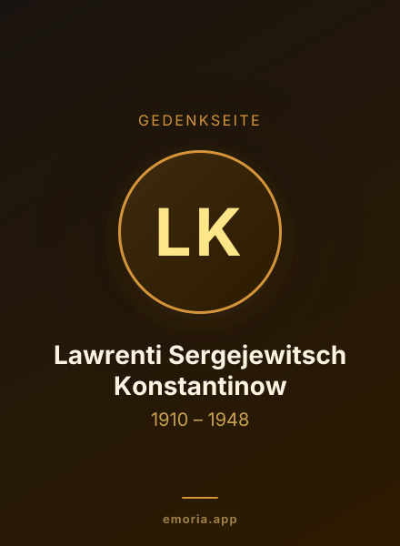Gedenkportrait von Lawrenti Sergejewitsch Konstantinow