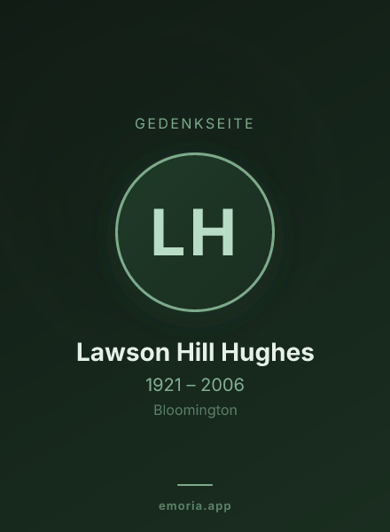 Gedenkportrait von Lawson Hill Hughes