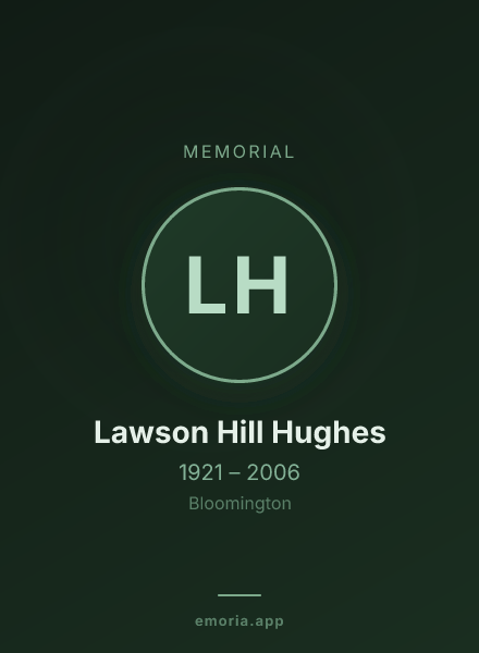 Memorial portrait of Lawson Hill Hughes