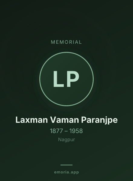 Memorial portrait of Laxman Vaman Paranjpe