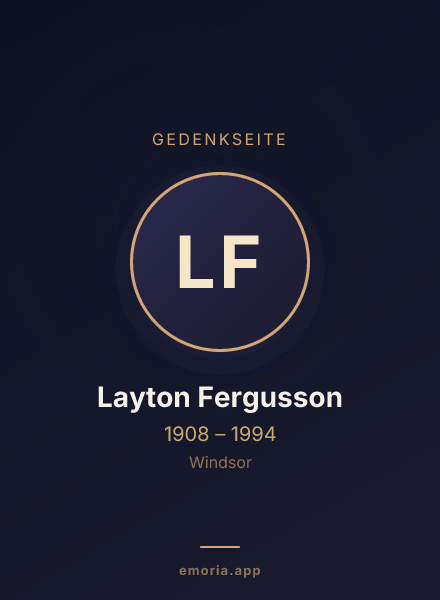 Gedenkportrait von Layton Fergusson