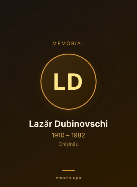 Memorial portrait of Lazăr Dubinovschi
