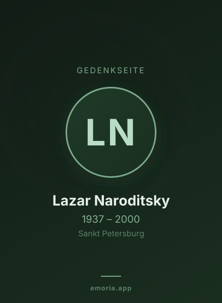 Gedenkportrait von Lazar Naroditsky