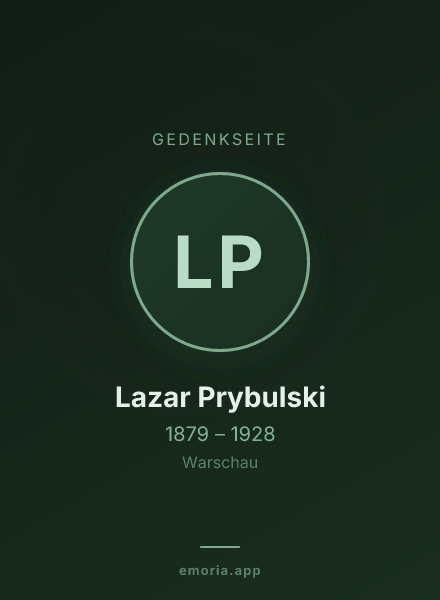 Gedenkportrait von Lazar Prybulski