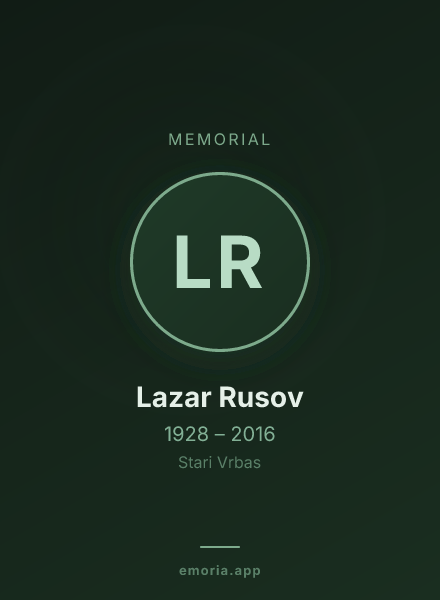 Memorial portrait of Lazar Rusov