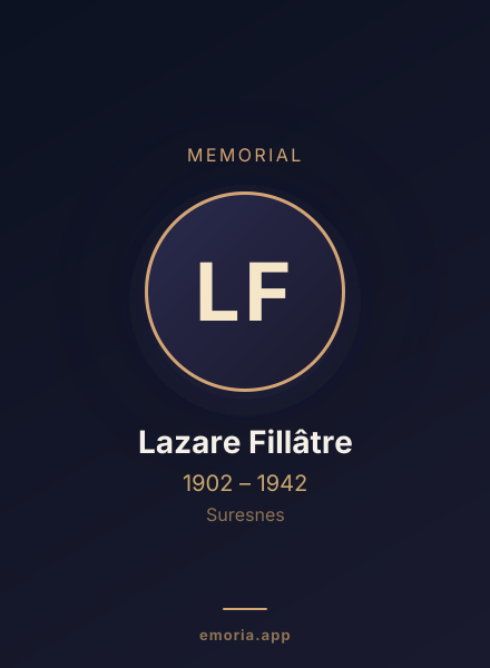 Memorial portrait of Lazare Fillâtre