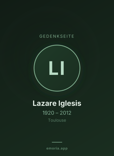 Gedenkportrait von Lazare Iglesis