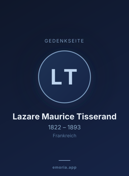 Gedenkportrait von Lazare Maurice Tisserand