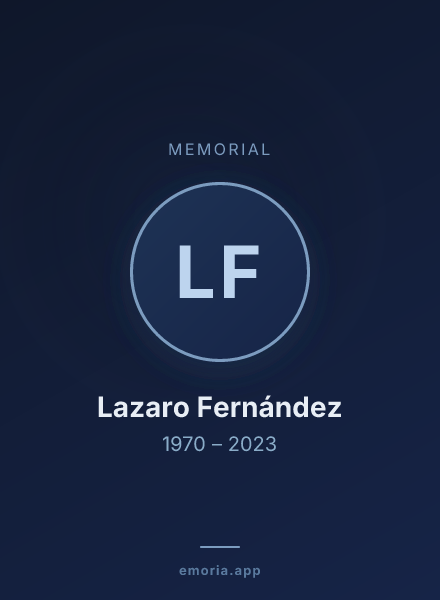 Memorial portrait of Lazaro Fernández