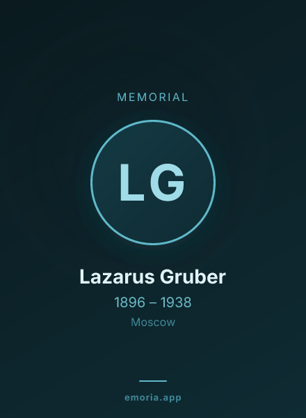 Memorial portrait of Lazarus Gruber