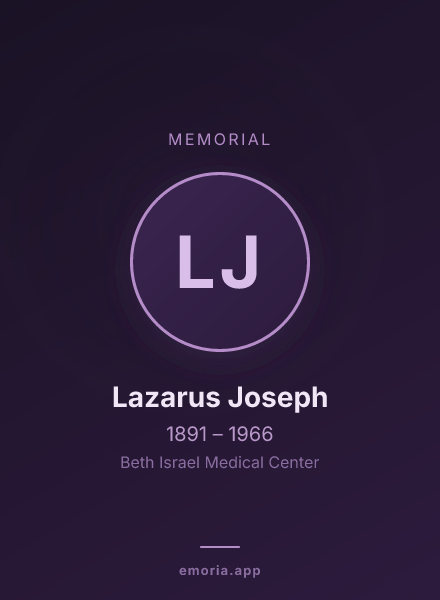 Memorial portrait of Lazarus Joseph