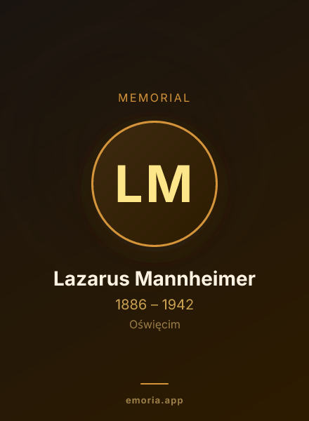 Memorial portrait of Lazarus Mannheimer