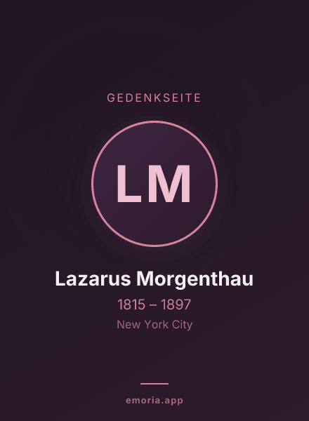 Gedenkportrait von Lazarus Morgenthau
