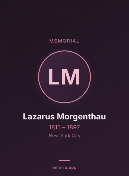 Memorial portrait of Lazarus Morgenthau