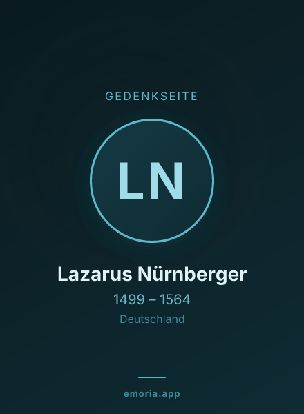 Gedenkportrait von Lazarus Nürnberger