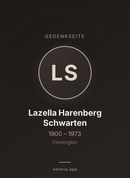 Gedenkportrait von Lazella Harenberg Schwarten