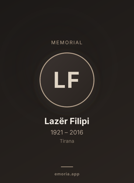 Memorial portrait of Lazër Filipi
