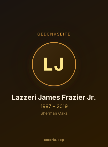 Gedenkportrait von Lazzeri James Frazier Jr.