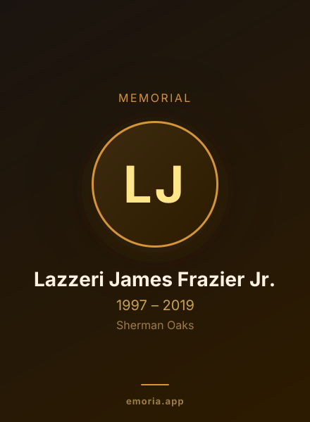 Memorial portrait of Lazzeri James Frazier Jr.