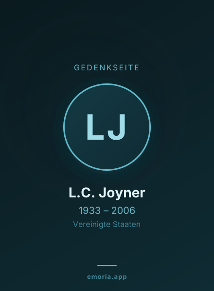 Gedenkportrait von L.C. Joyner