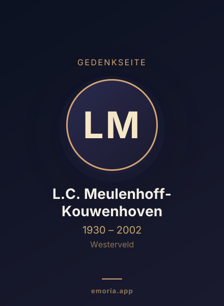 Gedenkportrait von L.C. Meulenhoff-Kouwenhoven