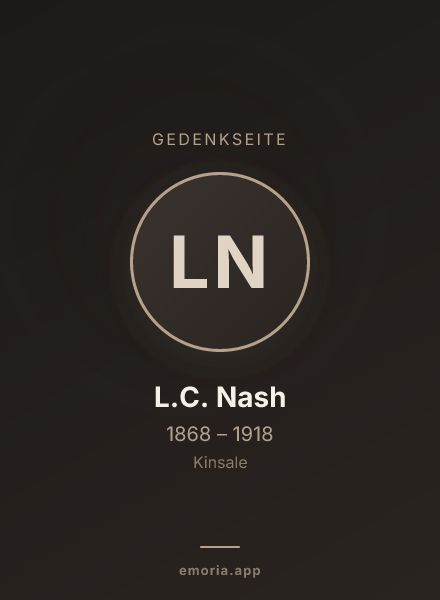 Gedenkportrait von L.C. Nash