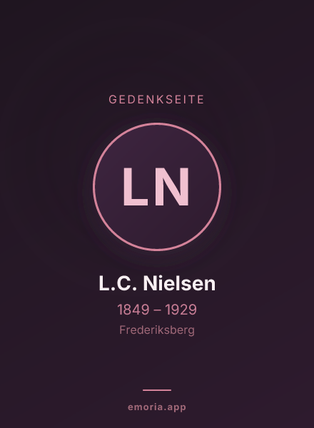 Gedenkportrait von L.C. Nielsen