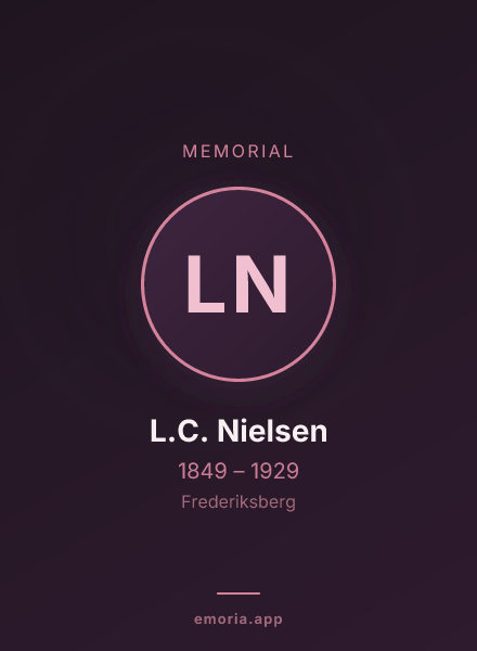 Memorial portrait of L.C. Nielsen