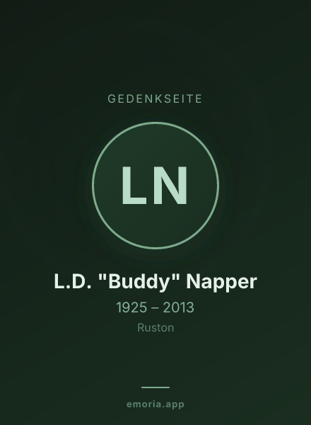 Gedenkportrait von L.D. "Buddy" Napper