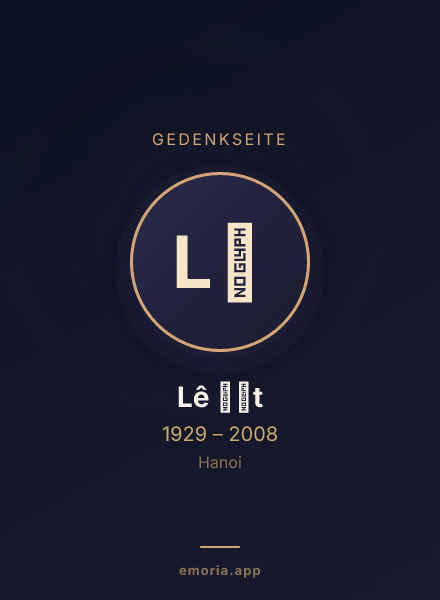 Gedenkportrait von Lê Đạt